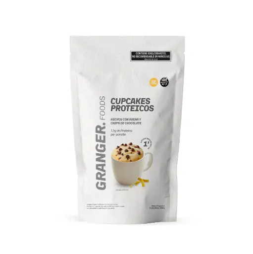 Cupcakes Proteicos vainilla lemon con chips
